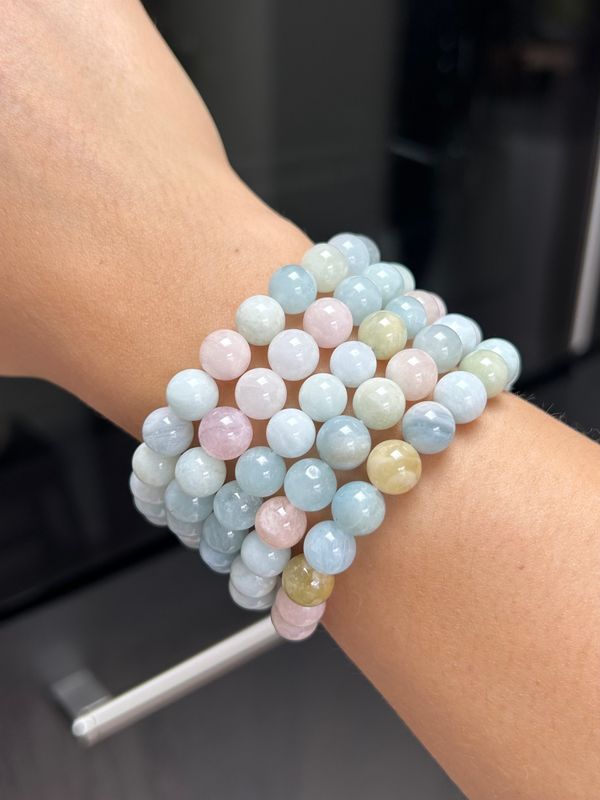 Beryl & Morganiet Armband (8mm) (maakt doelgericht, gefocust, vermindert angst en stress)