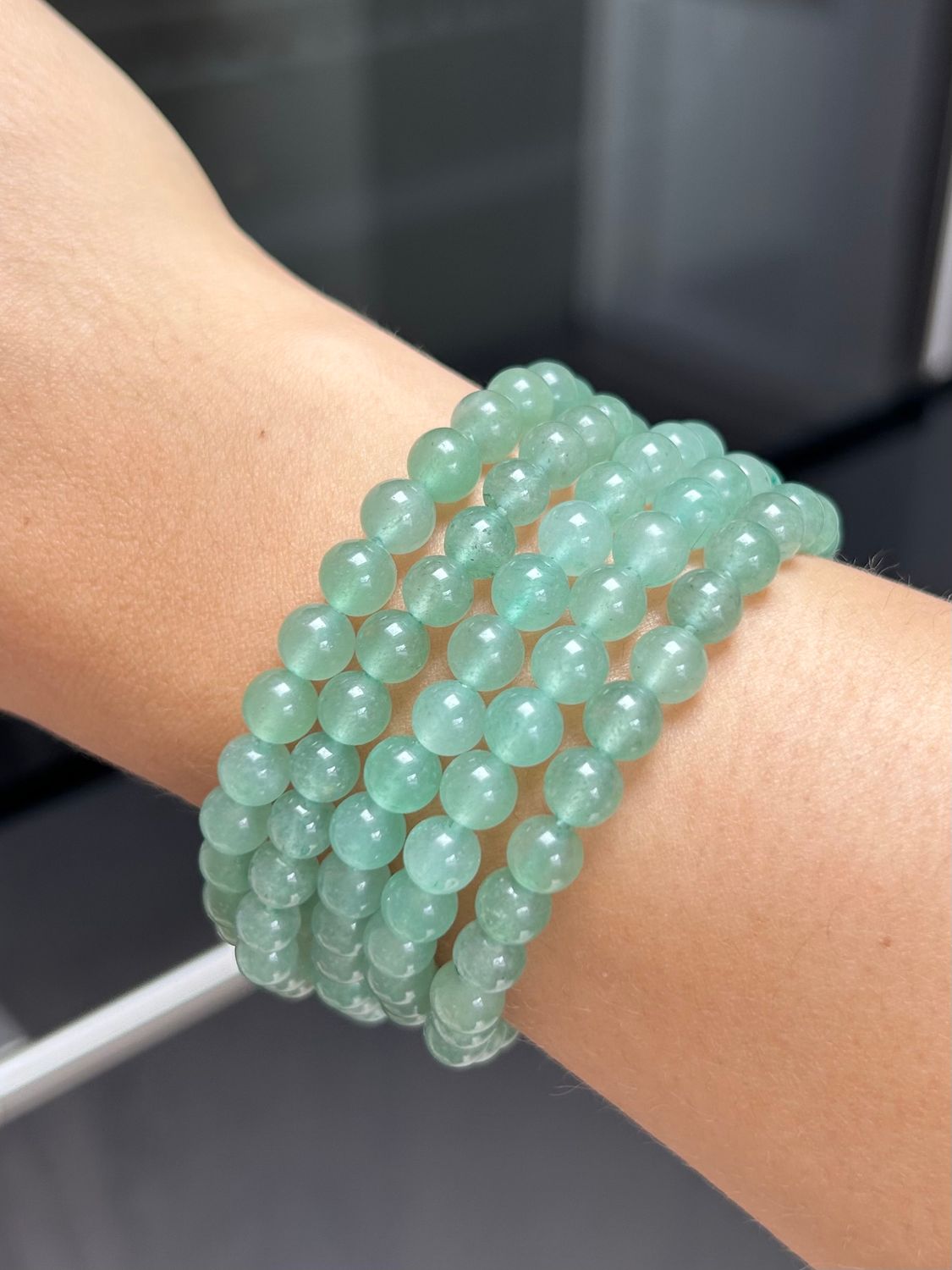 Aventurijn armband 6mm (voorspoed, ontspannen, positief)