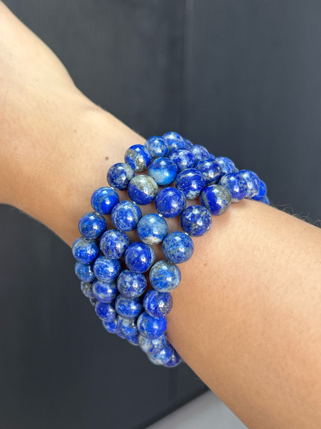 Lapis lazuli armband (10mm) (innerlijke wijsheid, zelfinzicht, maakt hoofd helder)