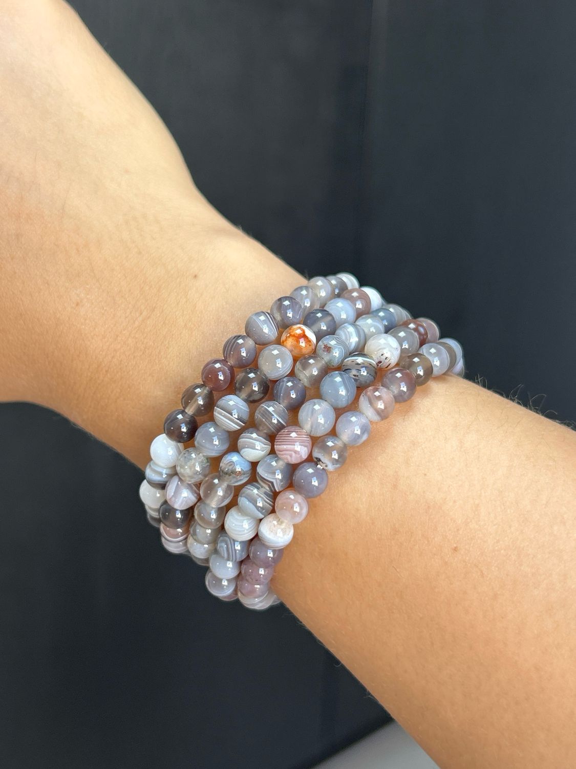 botswana agaat armband 6mm (troostend, beschermend, doorzettingsvermogen)