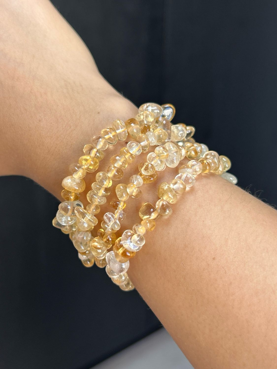 Citrien split armband (zonnig, vrolijk, trekt geld aan)