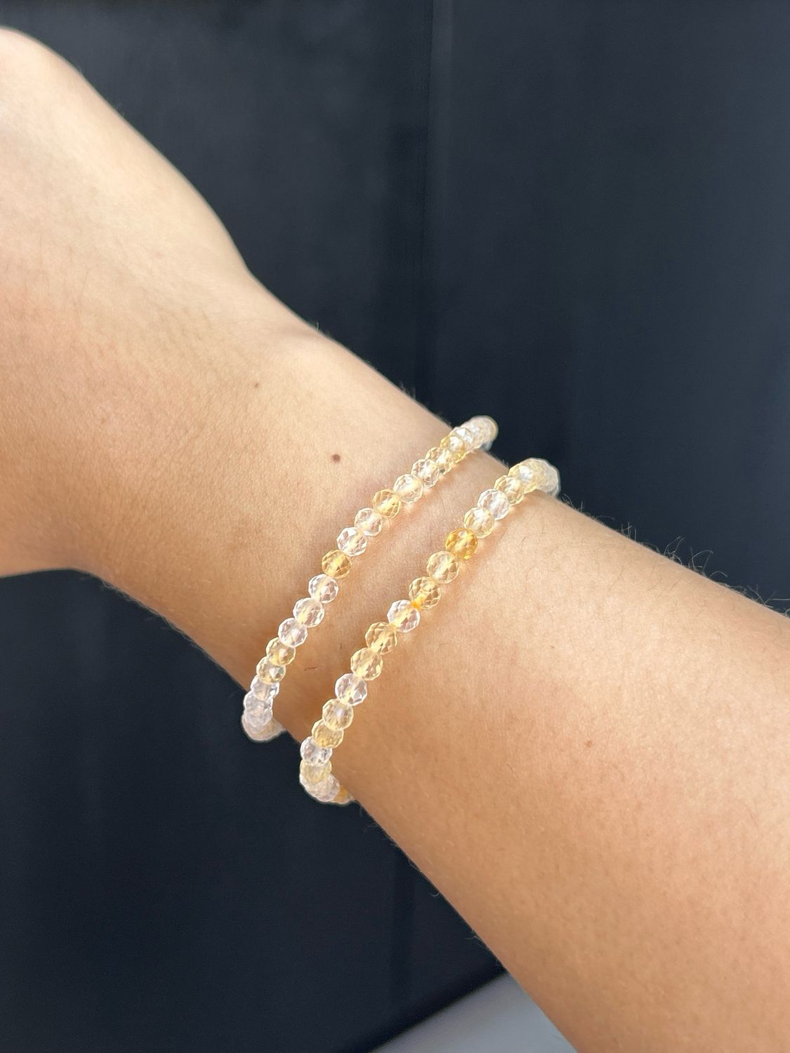Citrien facet geslepen armband (zonnig, vrolijk, trekt geld aan)