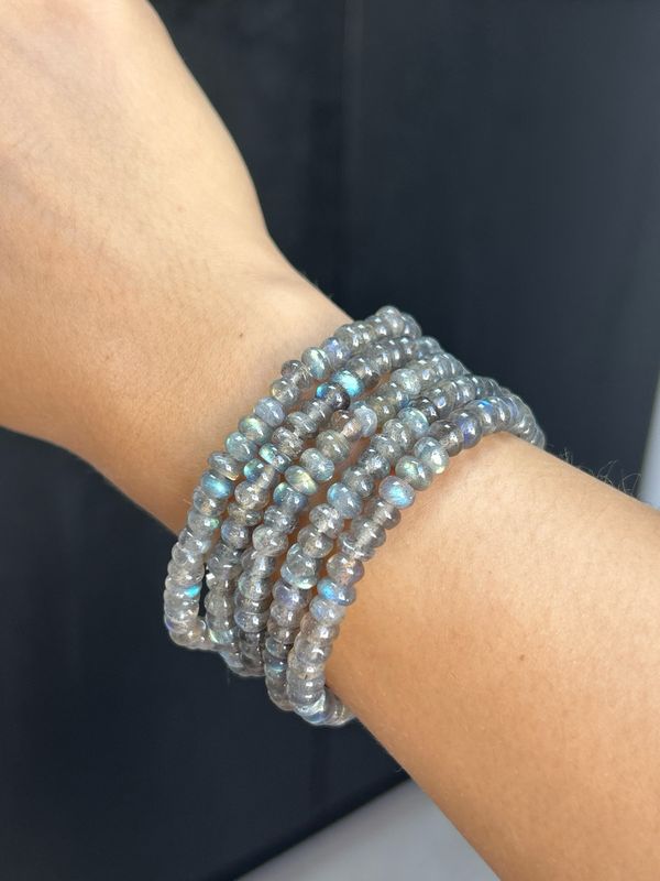 Labradoriet donut armband 6/7mm (beschermend, reinigt, vermindert angst)