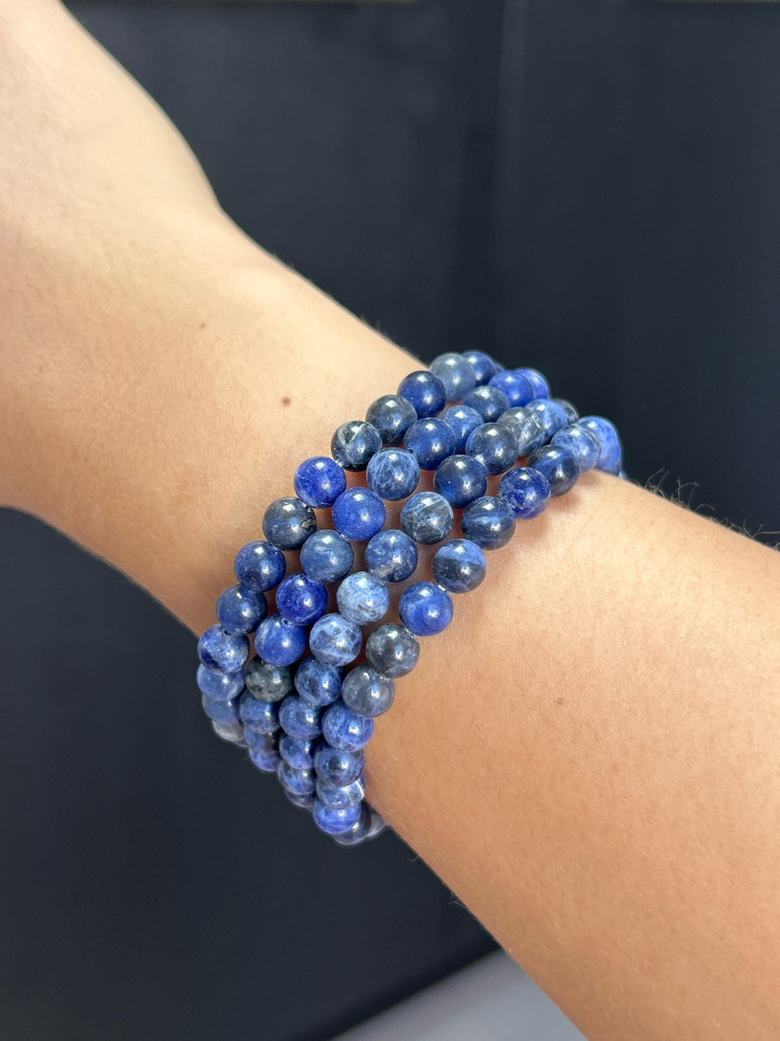 Sodaliet armband 6mm (loslaten, zelf acceptatie, inzicht)