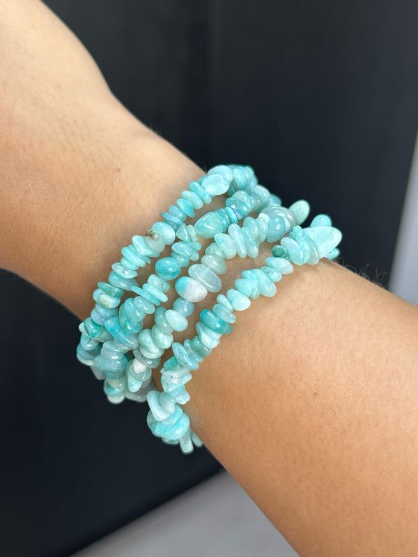 Amazoniet split armband (rust, harmonie, evenwicht in angst en trauma's)