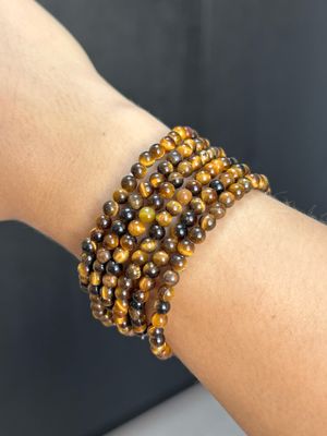 Tijgeroog armband (4mm) (zelfvertrouwen, geluk, balans) Tijgeroog armband (4mm) (zelfvertrouwen, geluk, balans)