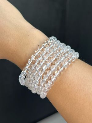 Bergkristal armband 6mm (helend, reguleert energie, pijnstillend)