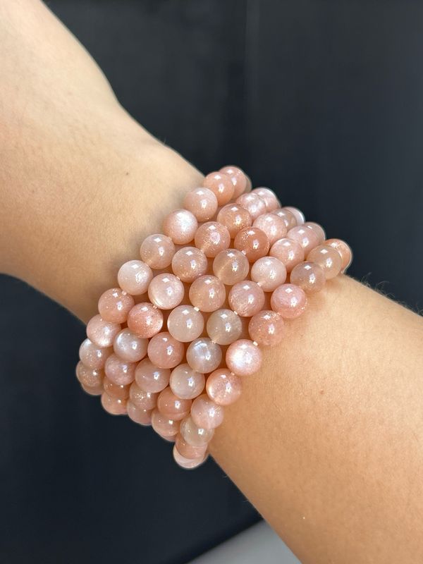 Maansteen Armband 8mm (intuïtie, vrouwelijkheid, vruchtbaarheid)