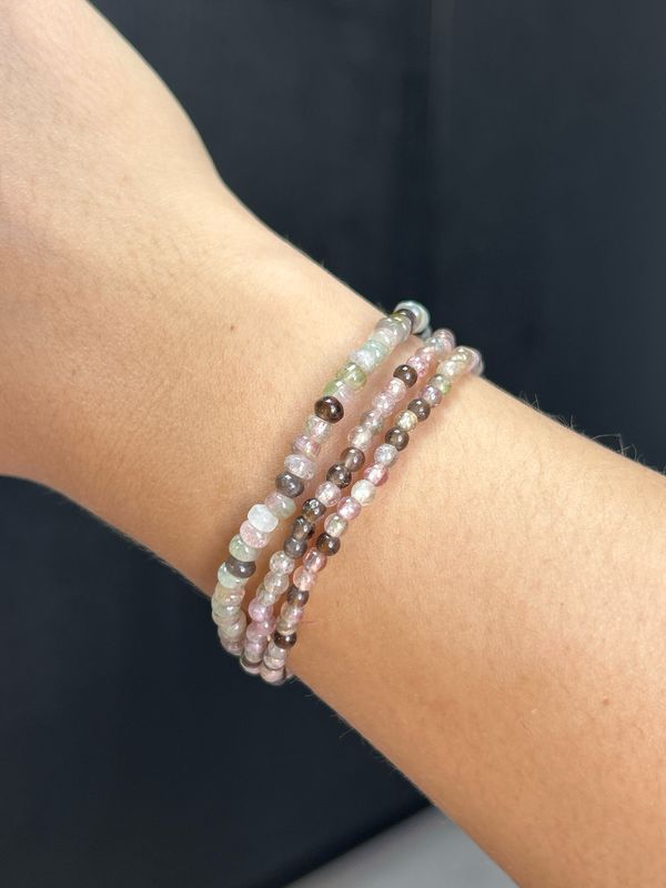 Mix toermalijn roundel armband