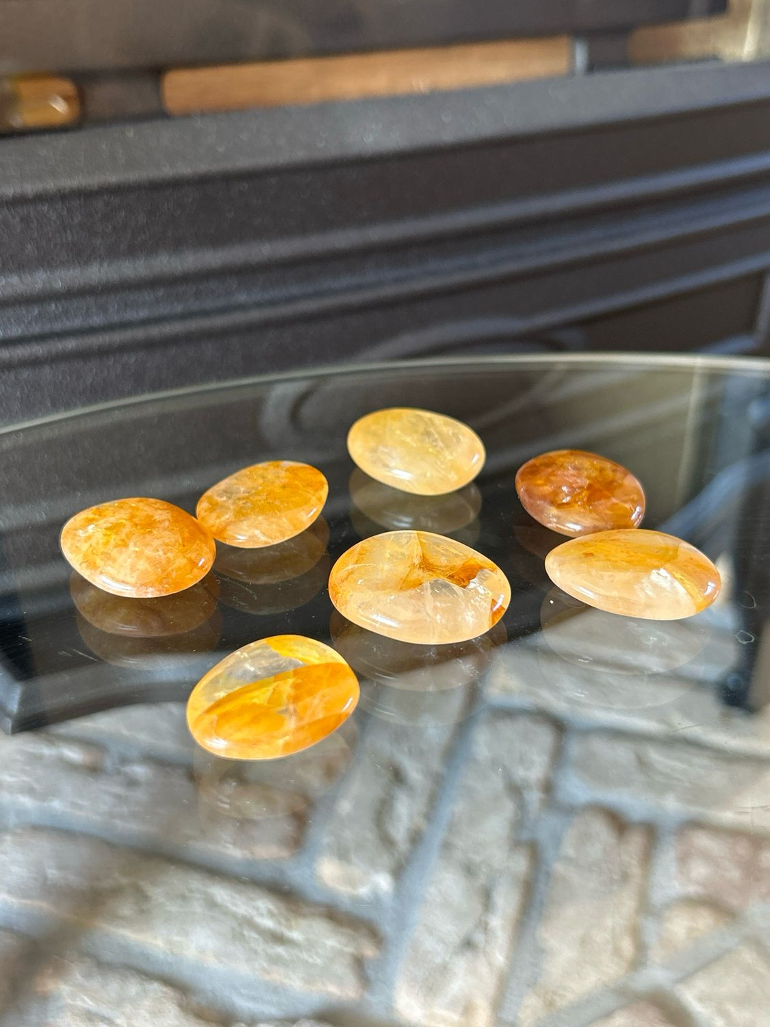 Limonietkwarts (golden healer) trommelstenen