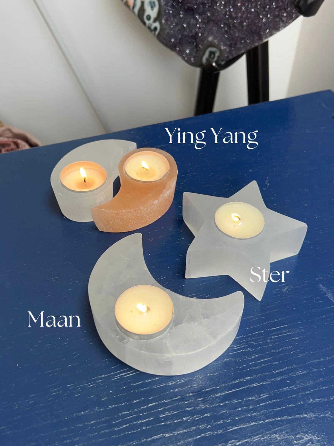 Seleniet waxinelichtjes houder