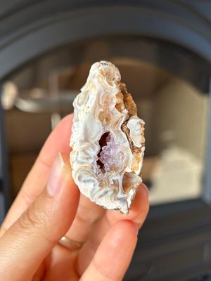 Agaat geode (met amethist)