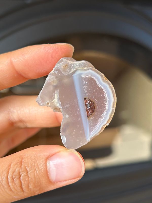 Agaat geode (met amethist)