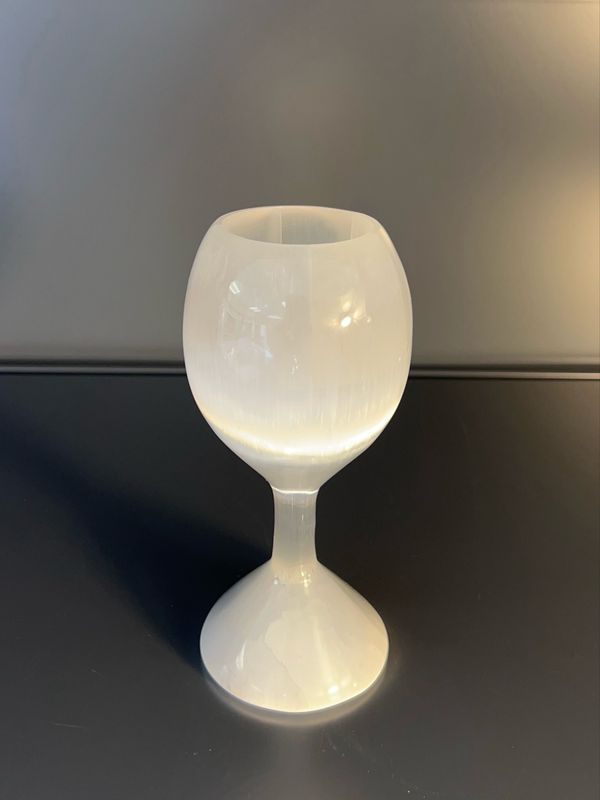 seleniet theelichthouder kelk 15cm