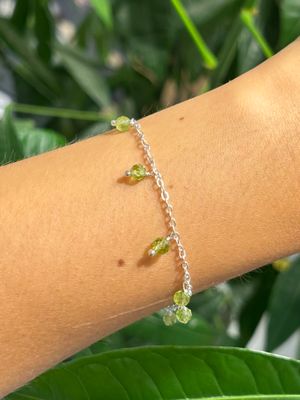 Chained armband peridoot (zilver) Chained armband peridoot (zilver)
