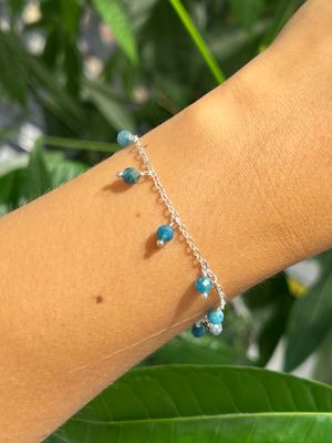 Chained armband apatiet (verzilverd) Chained armband apatiet (verzilverd)