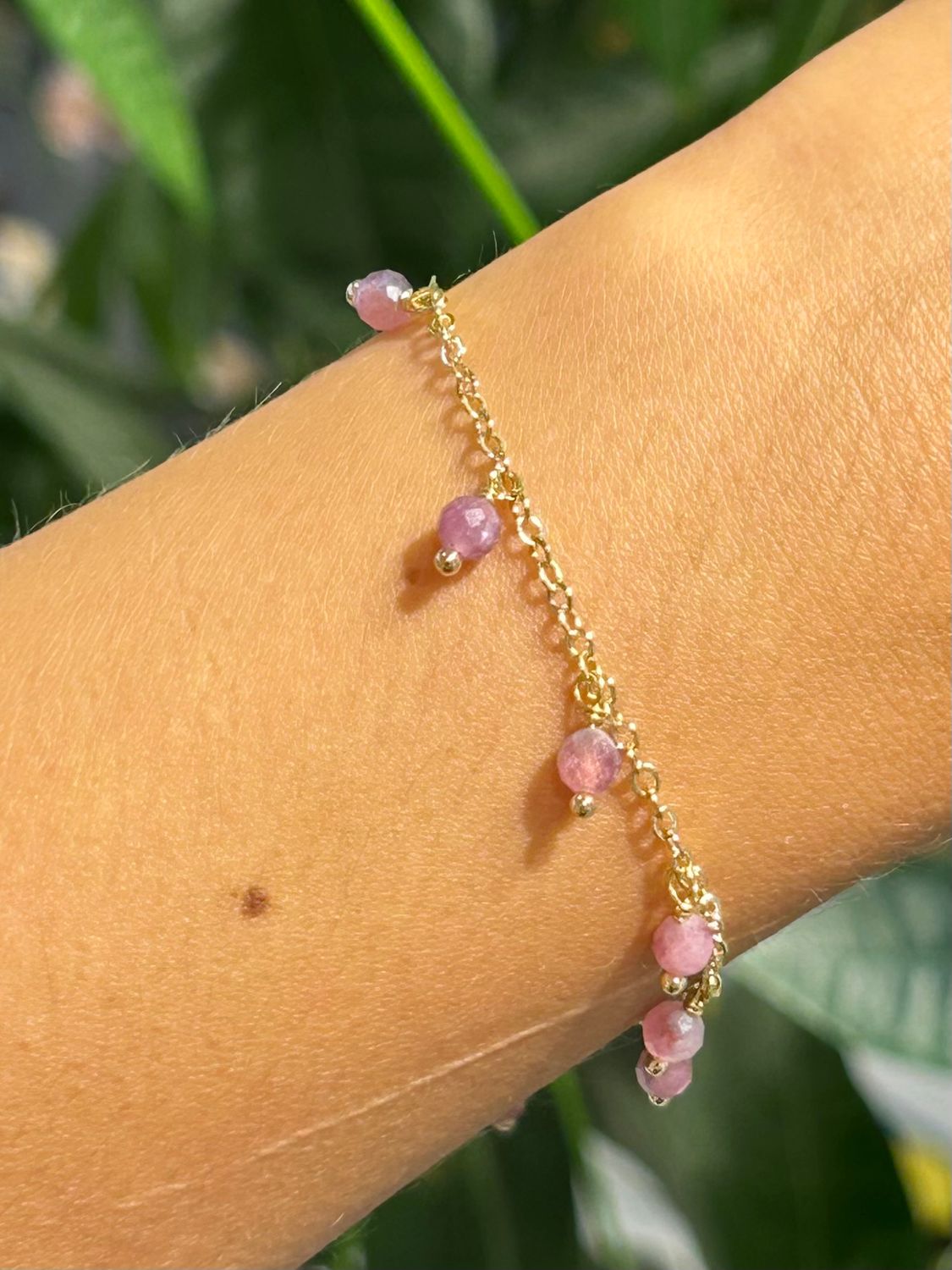 Chained armband rubeliet  (goud)