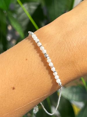 Original armband regenboog maansteen (zilver) Original armband regenboog maansteen (zilver)