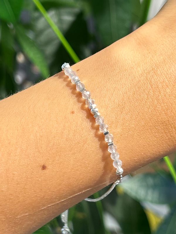 Original armband labradoriet (zilver)