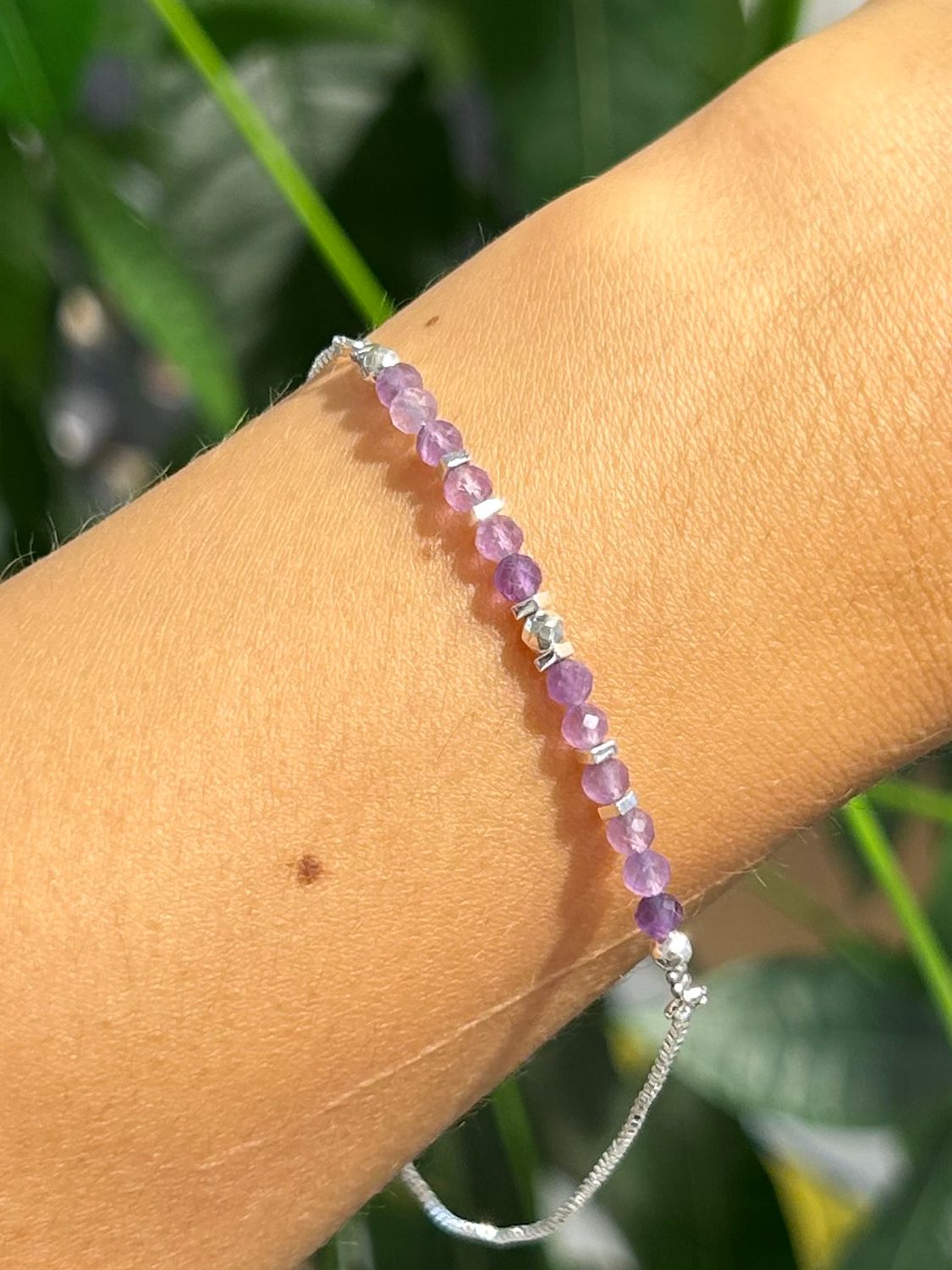 Original armband amethist (zilver)