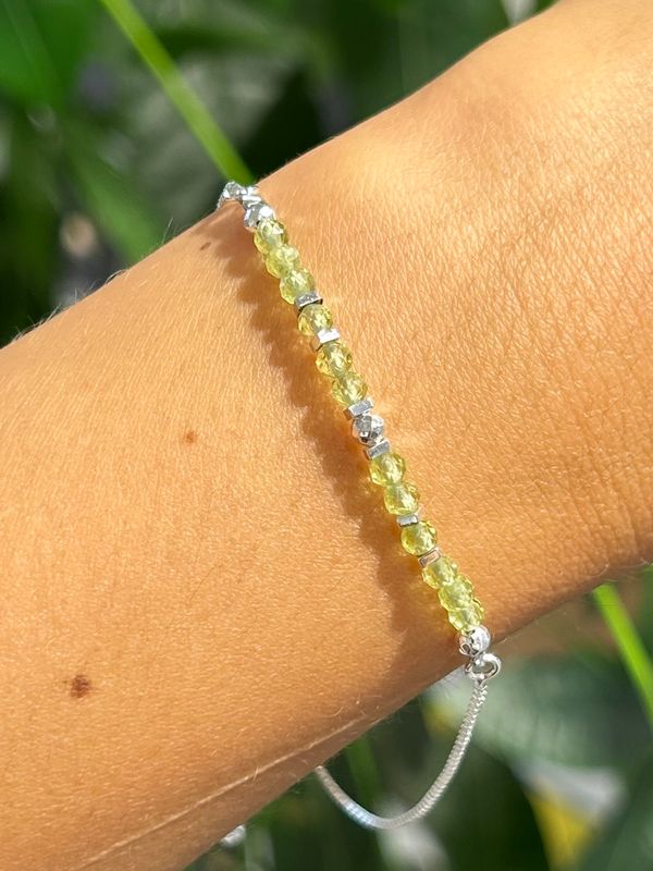 Original armband peridoot (zilver)