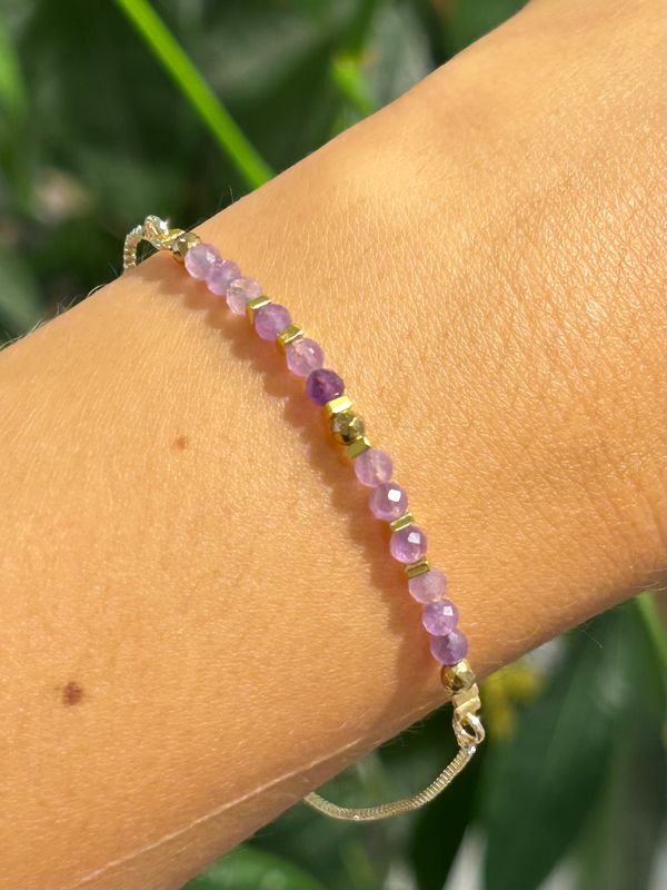 Original armband amethist (goud)