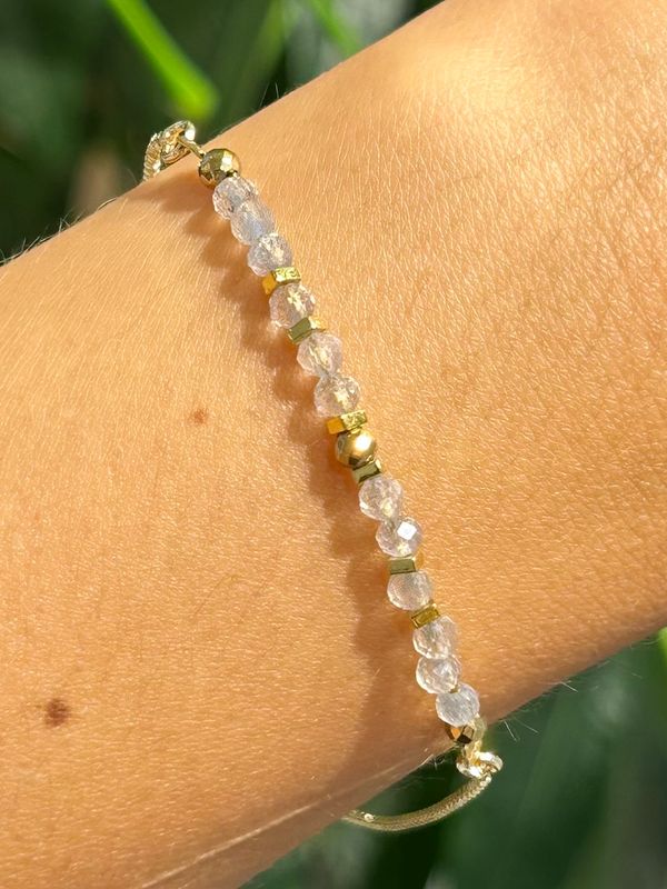 Original armband labradoriet (goud)