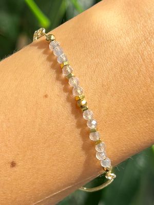 Original armband labradoriet (verguld roestvast staal)