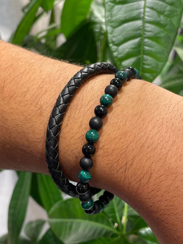 Green mamba armband (malachiet) (pre-order)