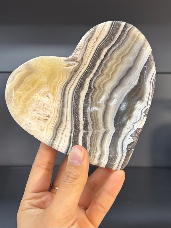 Zebra onyx hartjes schaal