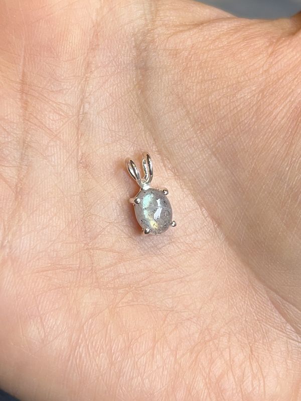 Labradoriet kettinghanger (925 zilver)
