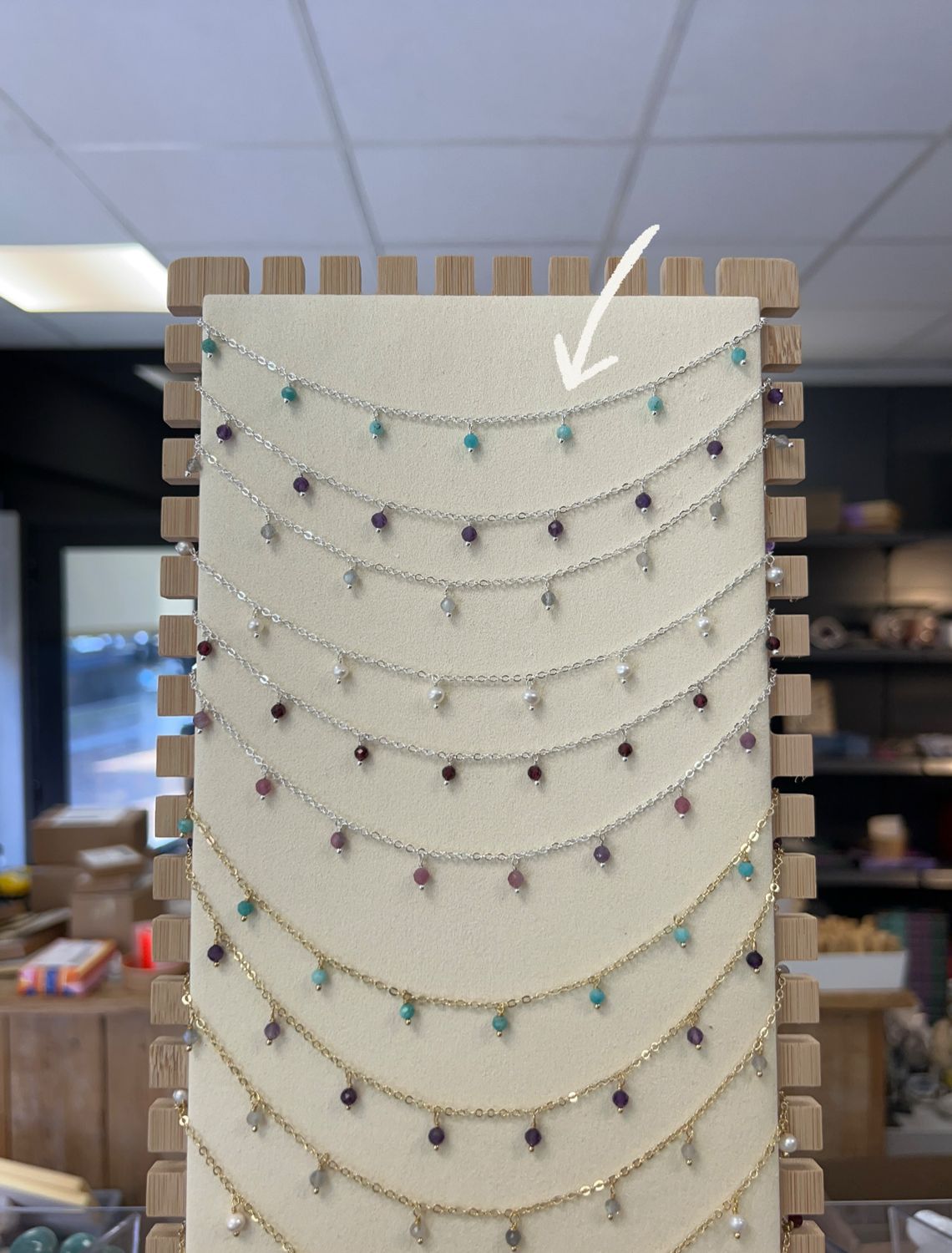 Zilveren ketting met amazoniet