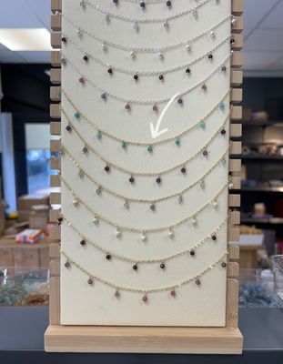 Gouden ketting met amazoniet