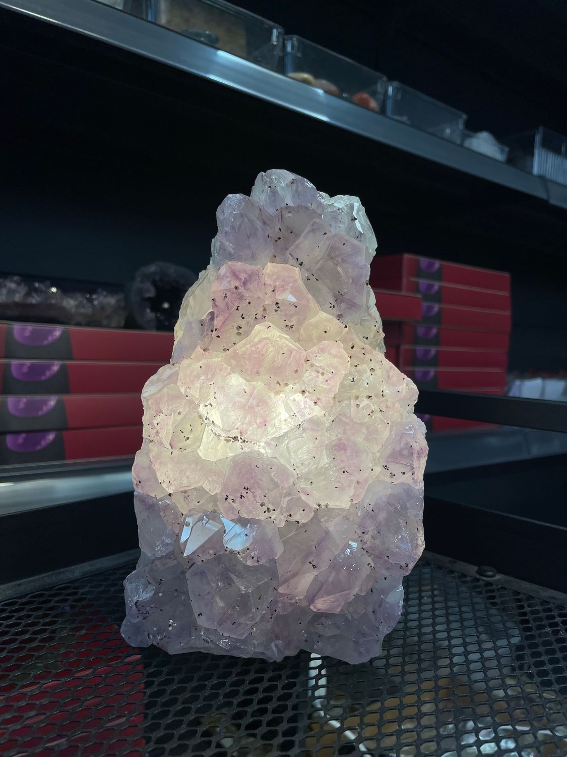 Grote amethist lamp (sfeerverlichting)