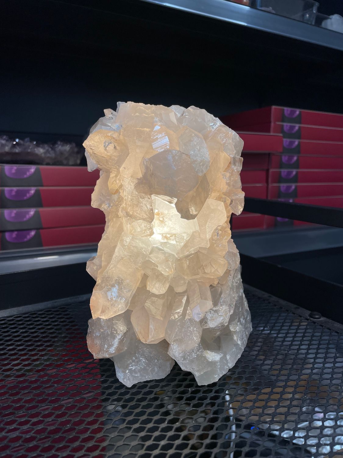 Grote bergkristal lamp (sfeerverlichting)