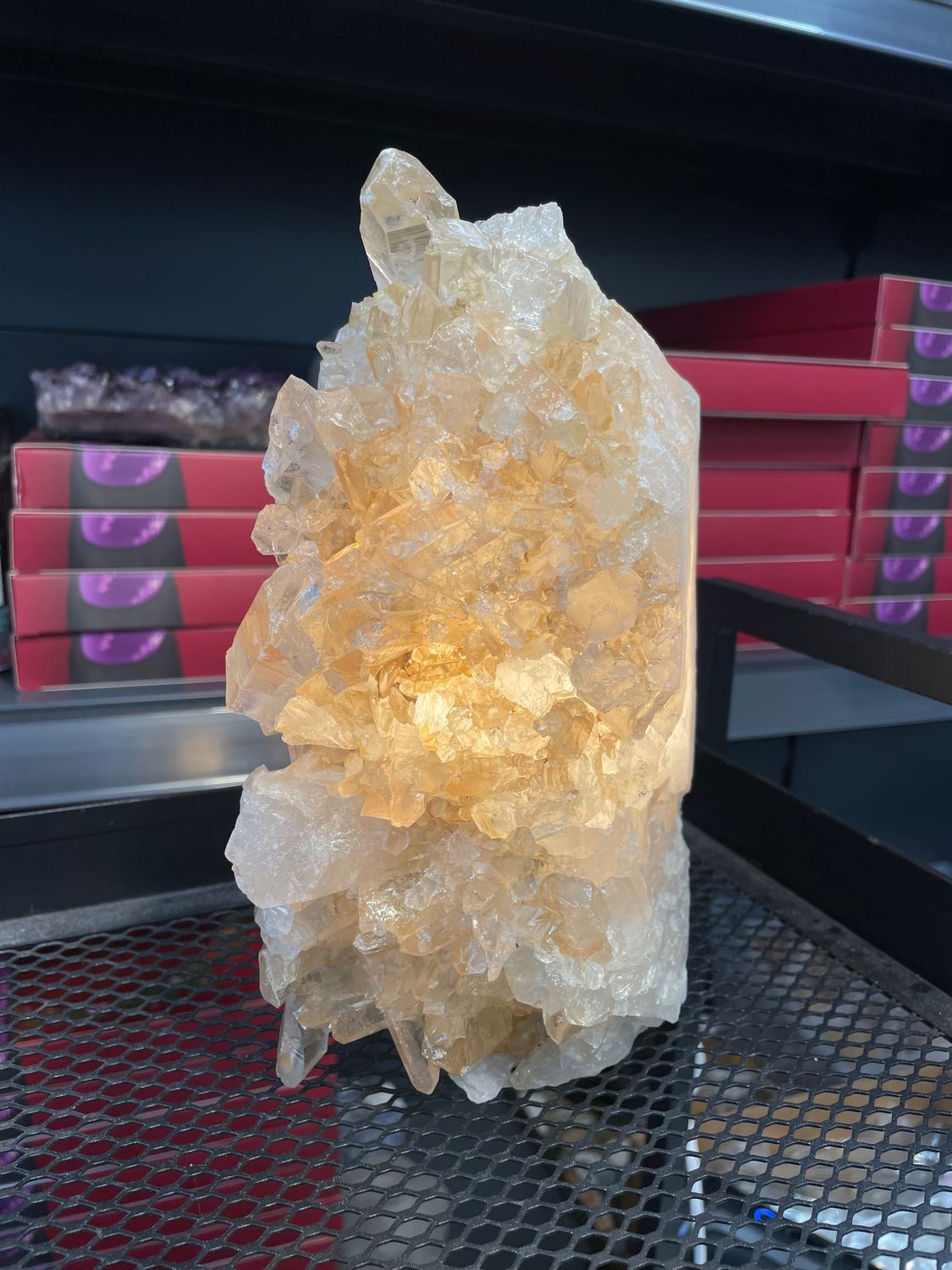 Grote bergkristal lamp (sfeerverlichting)