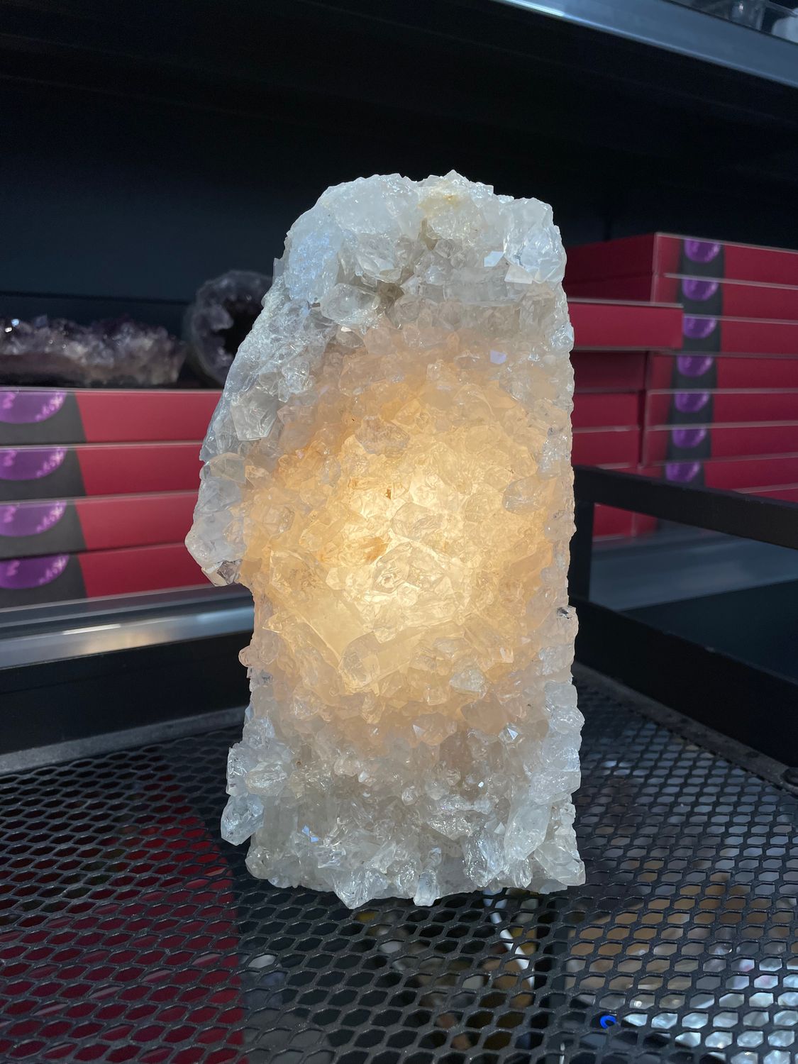 Grote bergkristal lamp (sfeerverlichting)