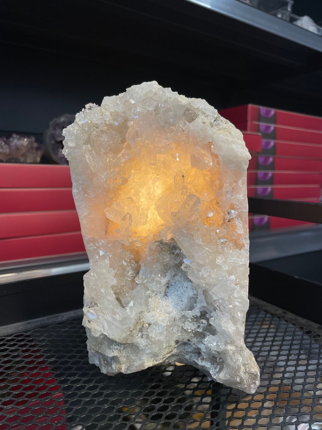 Grote bergkristal lamp (sfeerverlichting)