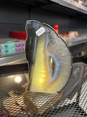 Grote agaat lamp (sfeerverlichting) Grote agaat lamp (sfeerverlichting)