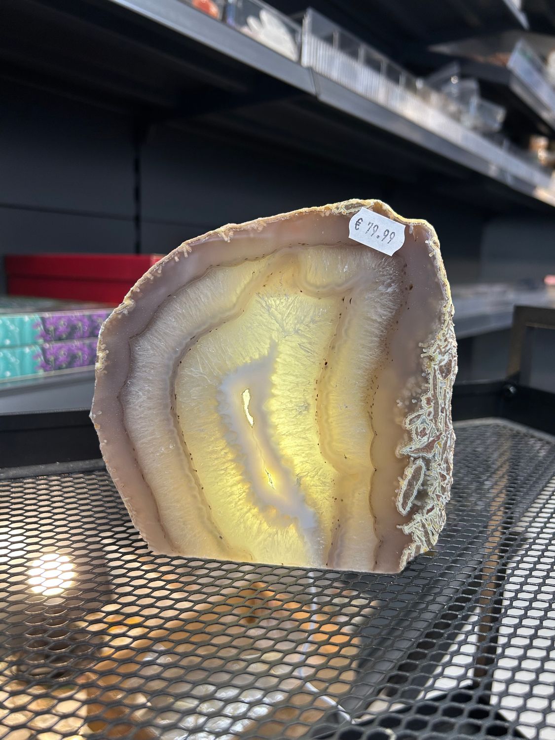 Grote agaat lamp (sfeerverlichting) Grote agaat lamp (sfeerverlichting)