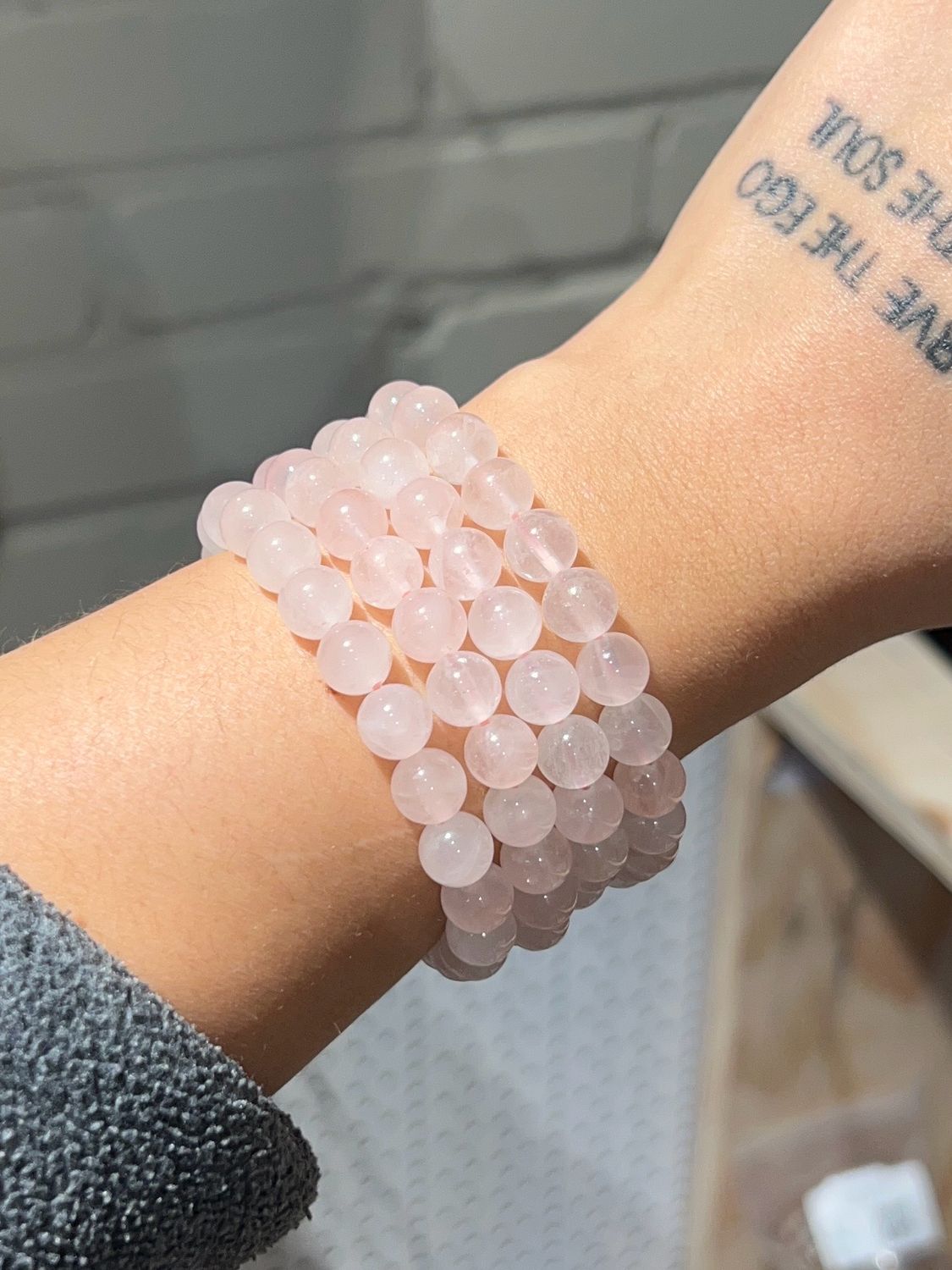 Rozenkwarts Armband (8mm) (bevordert liefde, compassie, empathie)