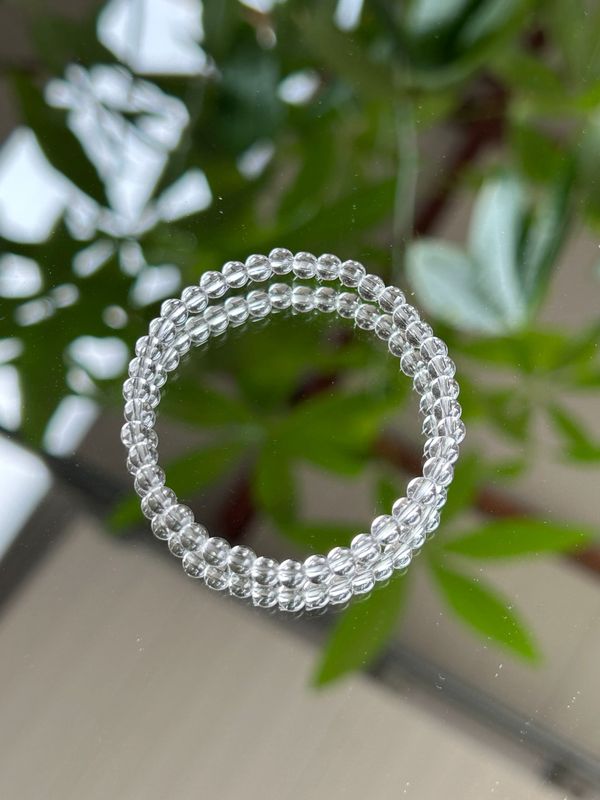 Kinder armband bergkristal (4mm)