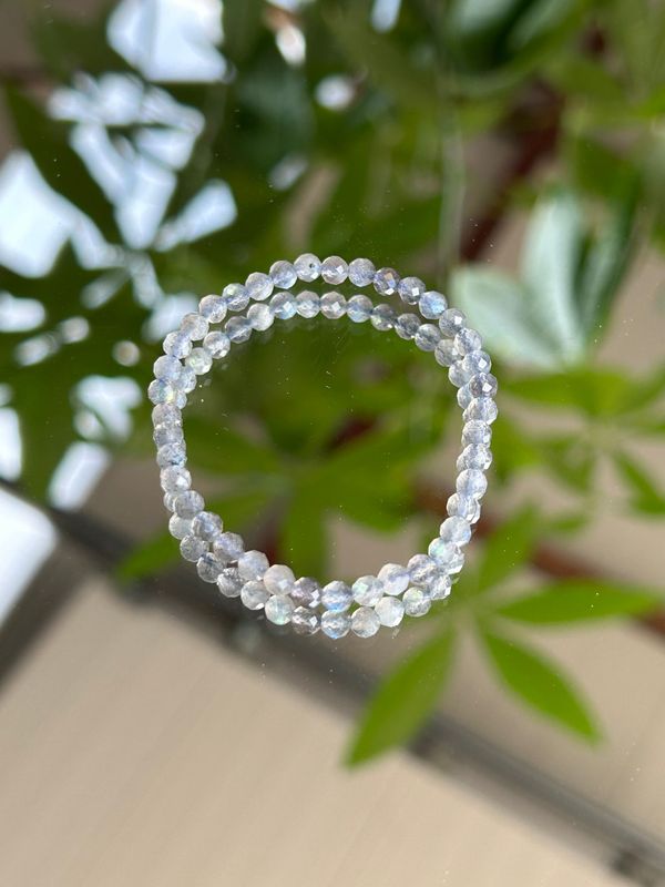 Kinder armband labradoriet (facet geslepen)