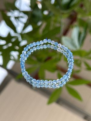 Kinder armband aquamarijn (facet geslepen) Kinder armband aquamarijn (facet geslepen)