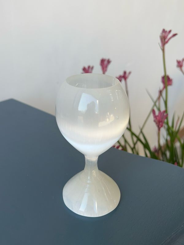 seleniet theelichthouder kelk 12cm