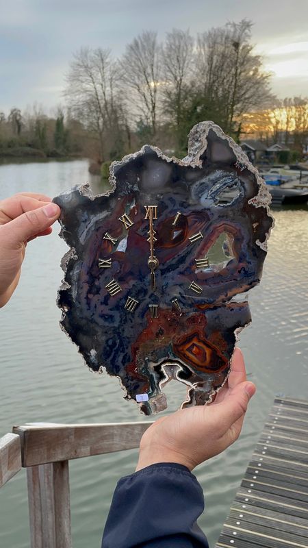 #3 Grote agaat klok #3 Grote agaat klok