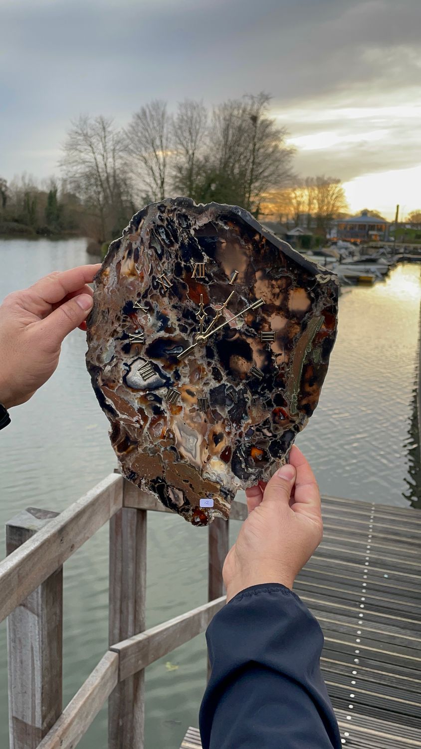 #12 Grote agaat klok