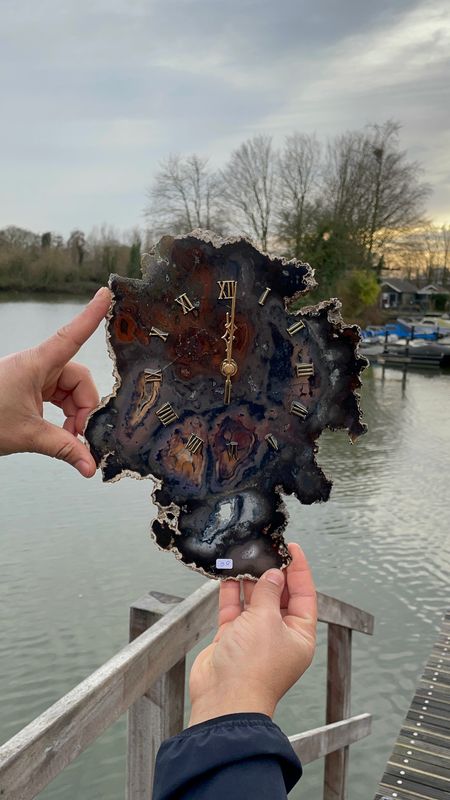 #39 Grote agaat klok #39 Grote agaat klok