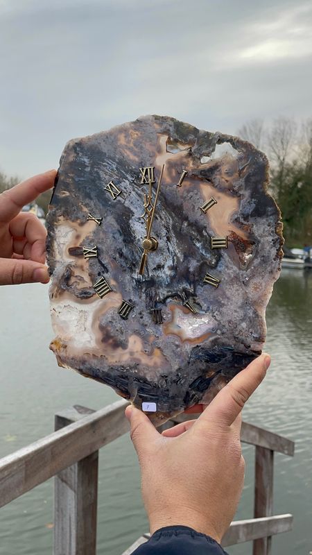 #7 Grote agaat klok #7 Grote agaat klok