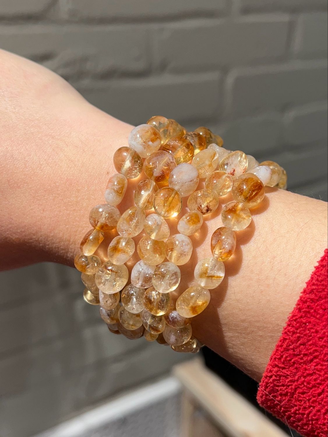 Getrommelde citrien armband Getrommelde citrien armband